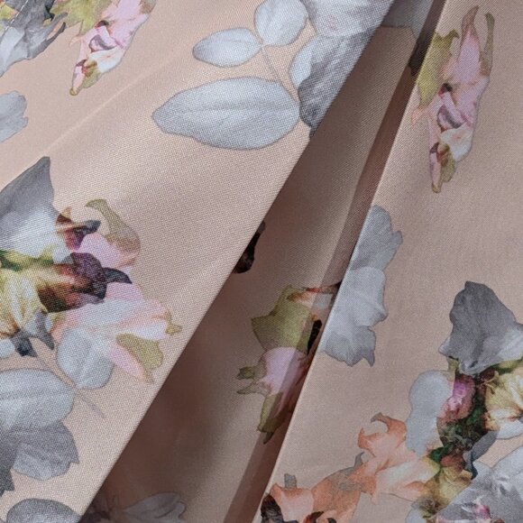 GUESS Pink Floral Double-Breasted Water-Resistant Trench Coat Sz S - Picture 4 of 9